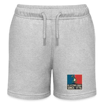 Portland Widerstand Frosch - USA Protest T-Shirt - Kinder Organic Joggingshorts Mini Bolter von Stanley/Stella - Grau meliert - Vorne