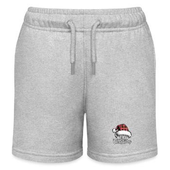 Plaid Père Noël Design - Short de jogging enfant bio Stanley/Stella - gris chiné - Devant