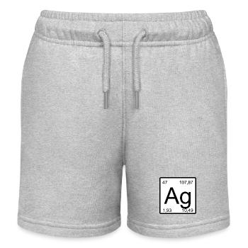 Ag Period Symbol Minimum Pressure - Kids Organic Sweat Shorts by Stanley/Stella - heather grey - Front