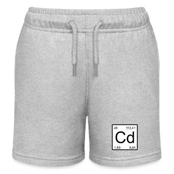 Cadmium Minimalist Periodensystem - Kinder Organic Joggingshorts Mini Bolter von Stanley/Stella - Grau meliert - Vorne
