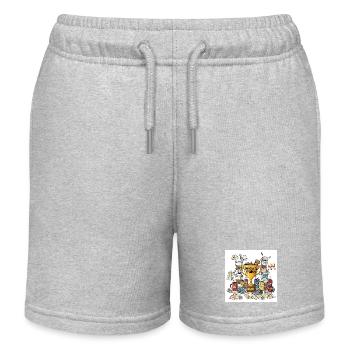 Prokrastination Meisterpokal - Kinder Organic Joggingshorts Mini Bolter von Stanley/Stella - Grau meliert - Vorne