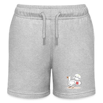 BOWLING LUSTIGE GANS - Kinder Organic Joggingshorts Mini Bolter von Stanley/Stella - Grau meliert - Vorne