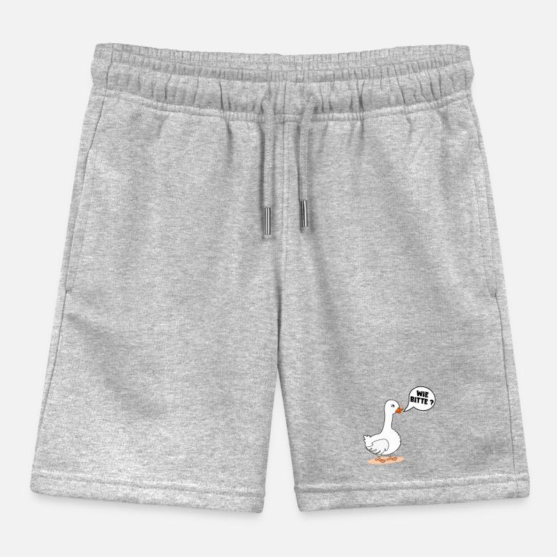 SELF-CONFIDENCE GOOSE AS PLEASE Kids Organic Sweat Shorts by Stanley/Stella