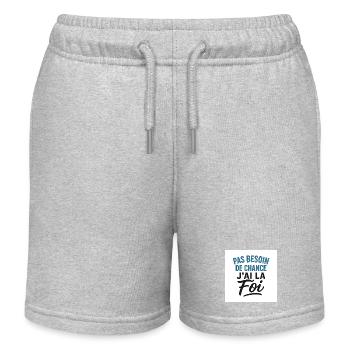 Christen - Kinder Organic Joggingshorts Mini Bolter von Stanley/Stella - Grau meliert - Vorne