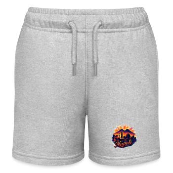 Napoli Skyline Sunset Naples Italy - Kids Organic Sweat Shorts by Stanley/Stella - heather grey - Front