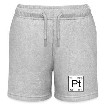 Platinum Pt Element Typog - Kids Organic Sweat Shorts by Stanley/Stella - heather grey - Front