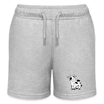 Vache Noire Fermière Cadeau Noire - Short de jogging enfant bio Stanley/Stella - gris chiné - Devant