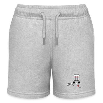 Koppie with chef's hat - Kids Organic Sweat Shorts by Stanley/Stella - heather grey - Front