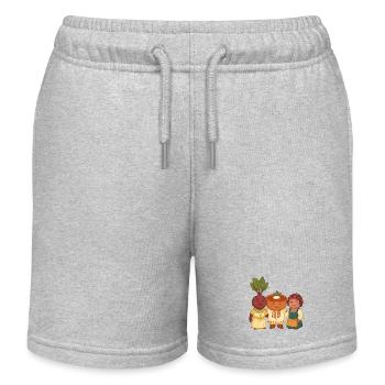 Betterave, bortsch et salade - Short de jogging enfant bio Stanley/Stella - gris chiné - Devant