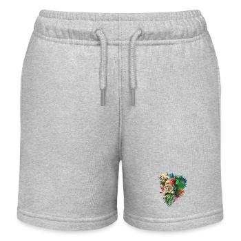 Psychedelic Santa Kaleidoscope - Short de jogging enfant bio Stanley/Stella - gris chiné - Devant