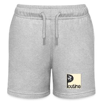Kanada-kanadisches Gericht Poutine - Kinder Organic Joggingshorts Mini Bolter von Stanley/Stella - Grau meliert - Vorne