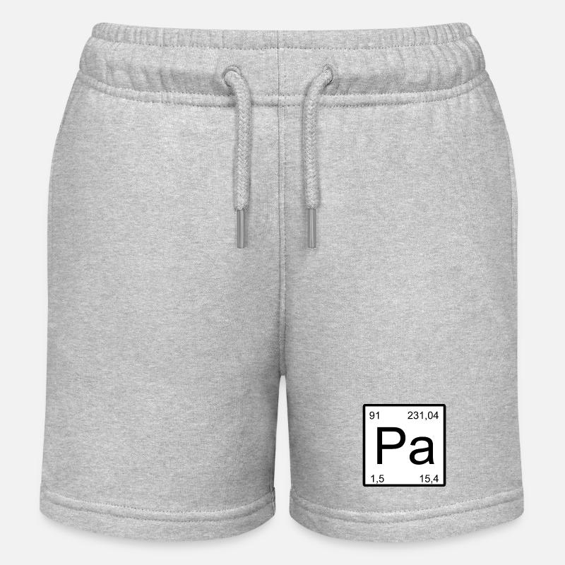Typographie des éléments Protactinium Pa - Short de jogging enfant bio Stanley/Stella - gris chiné
