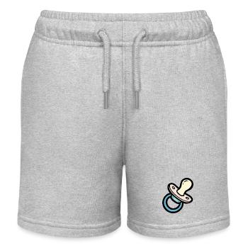 Announcing Baby - Pacifier 2026 - Kids Organic Sweat Shorts by Stanley/Stella - heather grey - Front