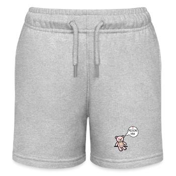 Du fehlst mir - Kinder Organic Joggingshorts Mini Bolter von Stanley/Stella - Grau meliert - Vorne