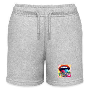Zungen & Orgasmen - Kinder Organic Joggingshorts Mini Bolter von Stanley/Stella - Grau meliert - Vorne