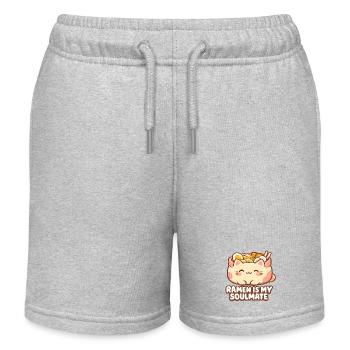 Ramen noodles is my soulmate - Kids Organic Sweat Shorts by Stanley/Stella - heather grey - Front