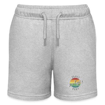 Retirement achieved in 2026, vintage retro - Kids Organic Sweat Shorts by Stanley/Stella - heather grey - Front