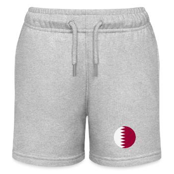 Drapeau rond du Qatar - Short de jogging enfant bio Stanley/Stella - gris chiné - Devant