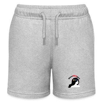 NeuroDivaGent as a superpower, neurodivergent - Kids Organic Sweat Shorts by Stanley/Stella - heather grey - Front