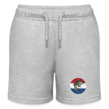 Barsch Angeln Niederlande - Kinder Organic Joggingshorts Mini Bolter von Stanley/Stella - Grau meliert - Vorne