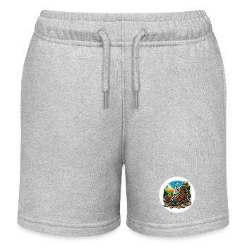 Smoking hiking boot - Kids Organic Sweat Shorts by Stanley/Stella - heather grey - Front