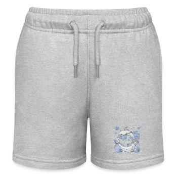 Delphine - Kinder Organic Joggingshorts Mini Bolter von Stanley/Stella - Grau meliert - Vorne