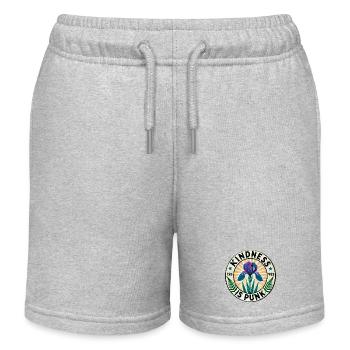 Freundlichkeit ist Punk-Iris-Patch - Kinder Organic Joggingshorts Mini Bolter von Stanley/Stella - Grau meliert - Vorne