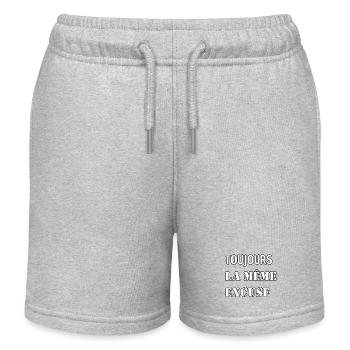 Immer dieselbe Ausrede. - Kinder Organic Joggingshorts Mini Bolter von Stanley/Stella - Grau meliert - Vorne