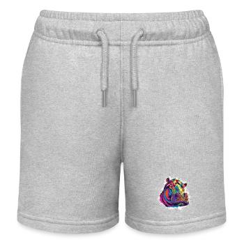 Hippo Art Comic - Short de jogging enfant bio Stanley/Stella - gris chiné - Devant
