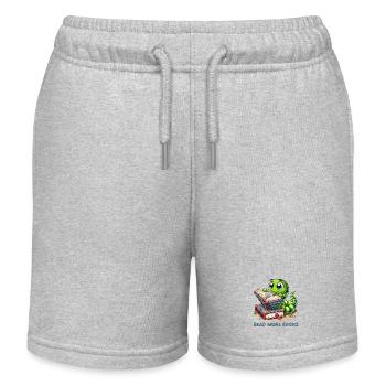 Snake Books Comic - Kids Organic Sweat Shorts by Stanley/Stella - heather grey - Front