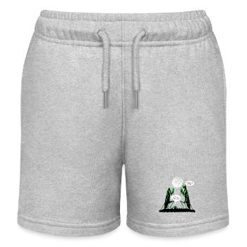 DU LÄSST MICH DEN VERSTAND VERLIEREN (Liebe, Gottesanbeterin) - Kinder Organic Joggingshorts Mini Bolter von Stanley/Stella - Grau meliert - Vorne
