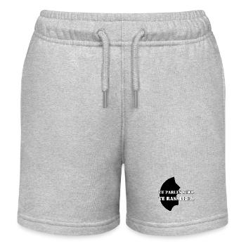 YOU SPEAK TO REASSURE YOURSELF. - Kids Organic Sweat Shorts by Stanley/Stella - heather grey - Front