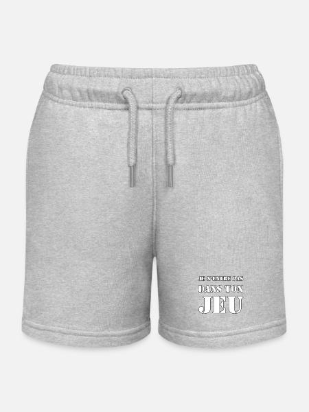 I DON'T PLAY YOUR GAME. - Kids Organic Sweat Shorts by Stanley/Stella - heather grey