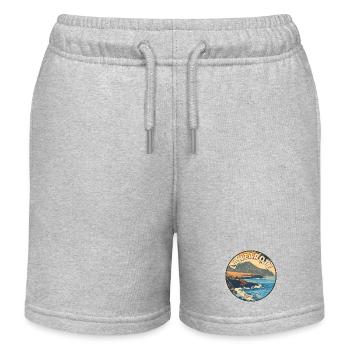Explorez Lanzarote en Espagne Îles Canaries anciennes - Short de jogging enfant bio Stanley/Stella - gris chiné - Devant