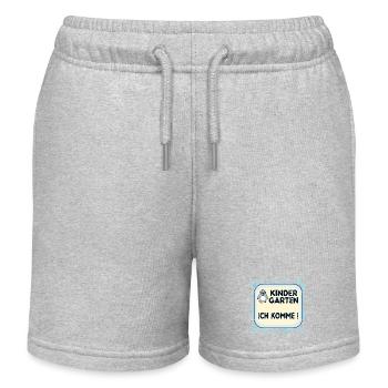 Kindergarten children penguins - Kids Organic Sweat Shorts by Stanley/Stella - heather grey - Front