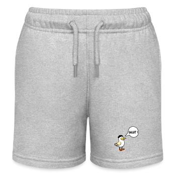 Béret Mouette Salut - Short de jogging enfant bio Stanley/Stella - gris chiné - Devant