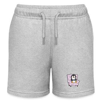 Gamer Pinguin Vogel spielt Videospiele - Kinder Organic Joggingshorts Mini Bolter von Stanley/Stella - Grau meliert - Vorne