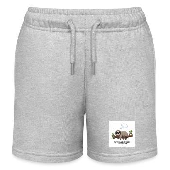 Faultier-Denker auf Tak - Kinder Organic Joggingshorts Mini Bolter von Stanley/Stella - Grau meliert - Vorne