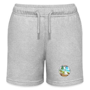 Strand-Spa-Frosch-Amphibien-Entspannungskunst - Kinder Organic Joggingshorts Mini Bolter von Stanley/Stella - Grau meliert - Vorne