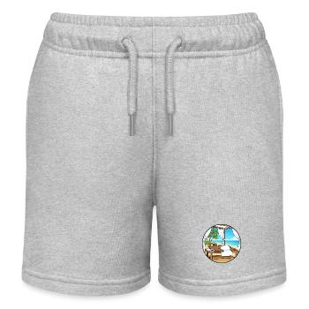 Strand-Spa Otter-Tier-Entspannungskunst - Kinder Organic Joggingshorts Mini Bolter von Stanley/Stella - Grau meliert - Vorne
