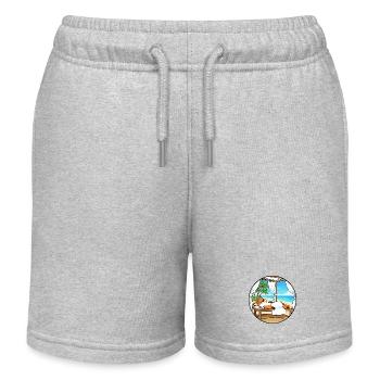 Strand-Spa Fuchs-Tier-Entspannungskunst - Kinder Organic Joggingshorts Mini Bolter von Stanley/Stella - Grau meliert - Vorne