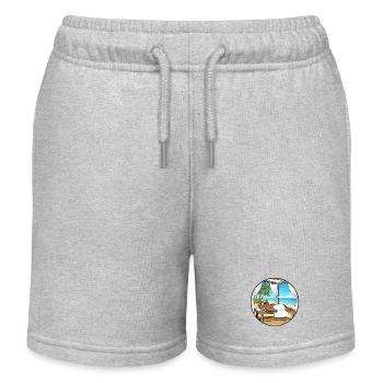 Strand-Spa Otter-Tier-Entspannungskunst - Kinder Organic Joggingshorts Mini Bolter von Stanley/Stella - Grau meliert - Vorne