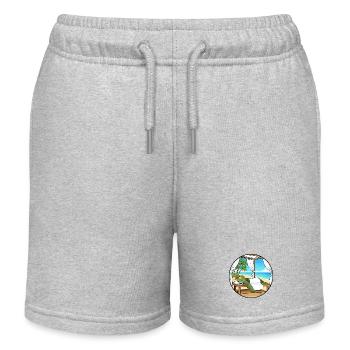 Strand-Spa-Schildkröten-Tier-Entspannungskunst - Kinder Organic Joggingshorts Mini Bolter von Stanley/Stella - Grau meliert - Vorne