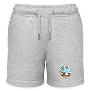 Strand-Spa Panda-Bär-Entspannungskunst - Kinder Organic Joggingshorts Mini Bolter von Stanley/Stella - Grau meliert - Vorne
