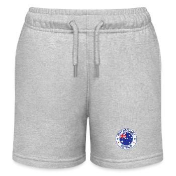 Port Macquarie Circle Emblem - Kids Organic Sweat Shorts by Stanley/Stella - heather grey - Front