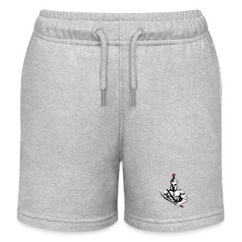 Spartiate Gladiateur Épée Mascotte Spartan Gym - Short de jogging enfant bio Stanley/Stella - gris chiné - Devant