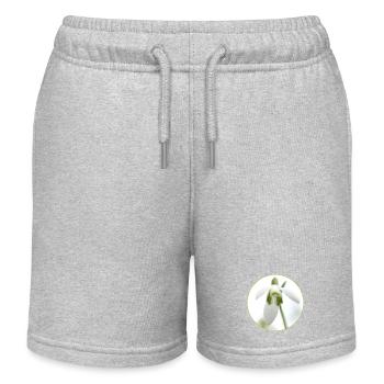 Source de la Fleur de Perce-Neige - Short de jogging enfant bio Stanley/Stella - gris chiné - Devant