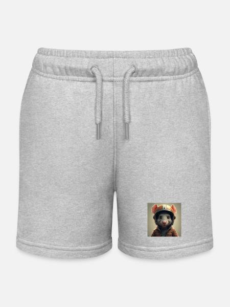 le petit rat motard - Short de jogging enfant bio Stanley/Stella - gris chiné