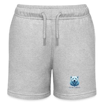 Polygone esthétique du glacier Polar Bear - Short de jogging enfant bio Stanley/Stella - gris chiné - Devant