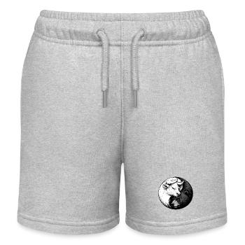 Bourse Yin Yang : Design Bull & Bear pour les actionnaires - Short de jogging enfant bio Stanley/Stella - gris chiné - Devant